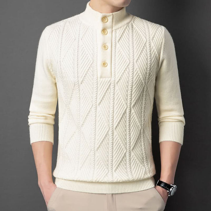Whitaker — Cable-Knit Button Sweater