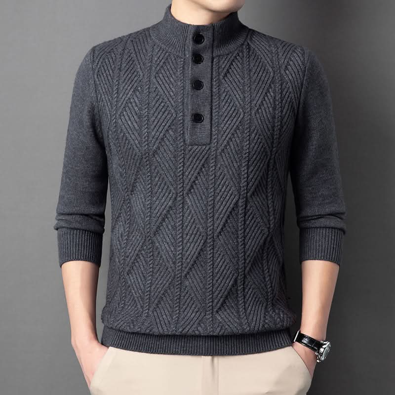Whitaker — Cable-Knit Button Sweater