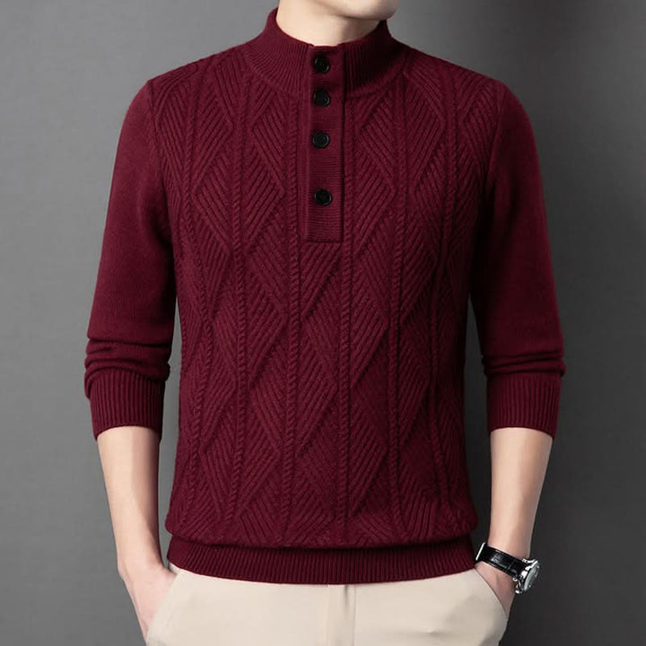 Whitaker — Cable-Knit Button Sweater