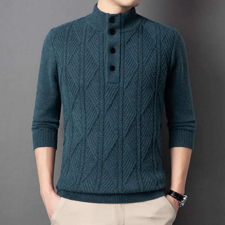 Whitaker — Cable-Knit Button Sweater