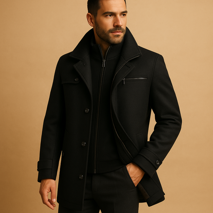 Ashford — Men’s Wool-Look Stand-Collar Winter Coat