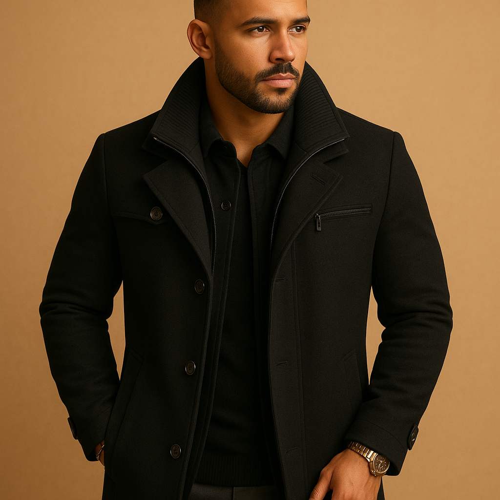 Ashford — Men’s Wool-Look Stand-Collar Winter Coat