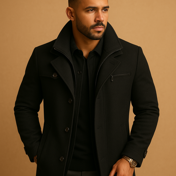 Ashford — Men’s Wool-Look Stand-Collar Winter Coat
