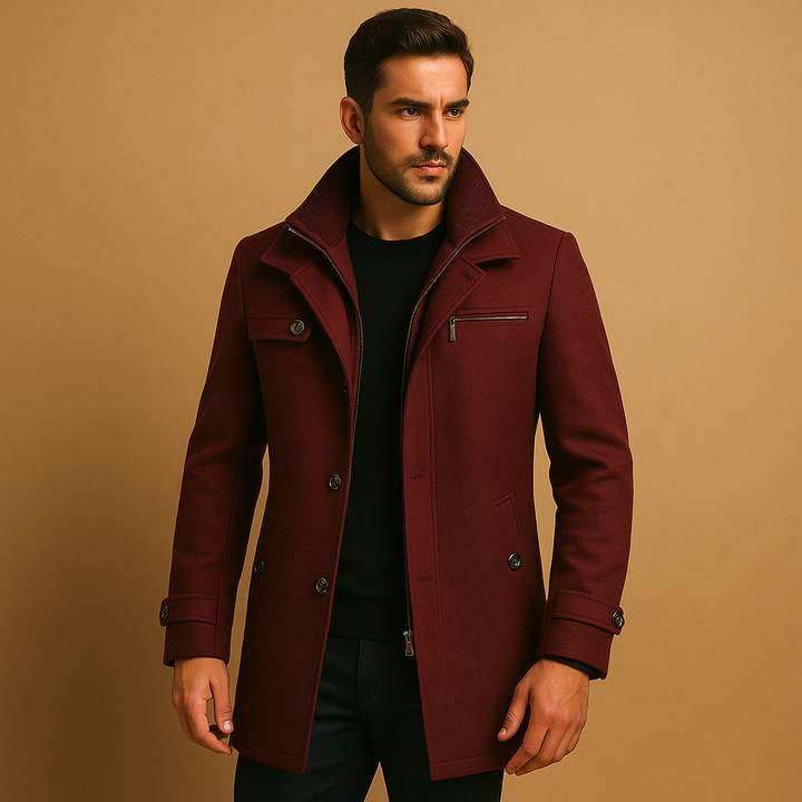 Ashford — Men’s Wool-Look Stand-Collar Winter Coat