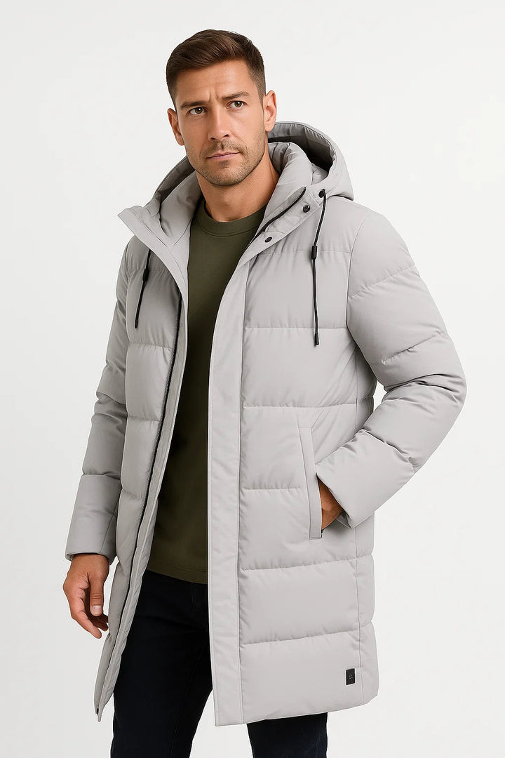 Brooks — Men’s Hooded Insulated Longline Puffer