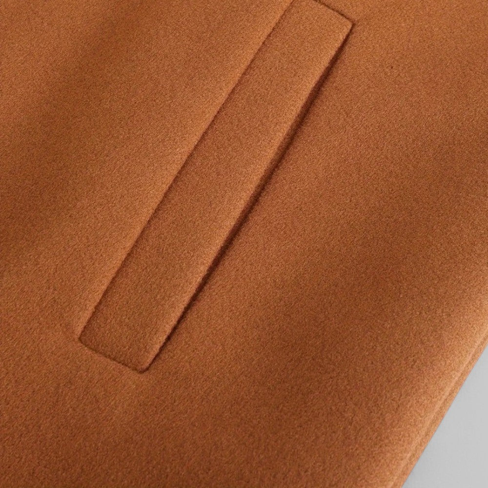 Nolan — Men’s Minimalist Stand-Collar Wool Coat
