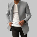 Nolan — Men’s Minimalist Stand-Collar Wool Coat