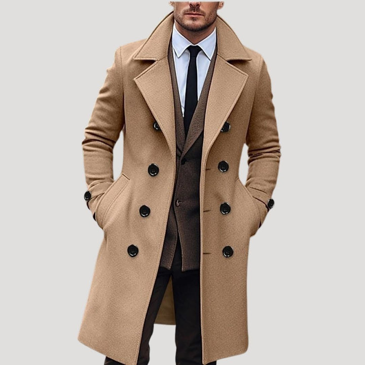 Harrison — Men’s Double-Breasted Peak-Lapel Overcoat