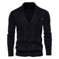 Everett — Shawl-Collar Cable Knit Cardigan