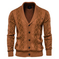 Everett — Shawl-Collar Cable Knit Cardigan
