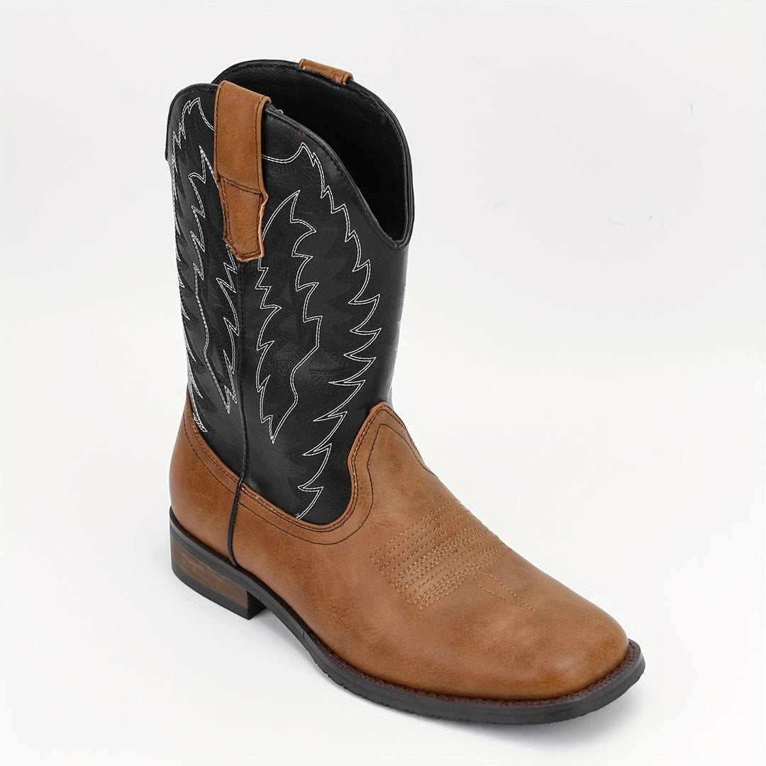 Rufus — Men’s Classic Stitched Mid-Calf Western Boots