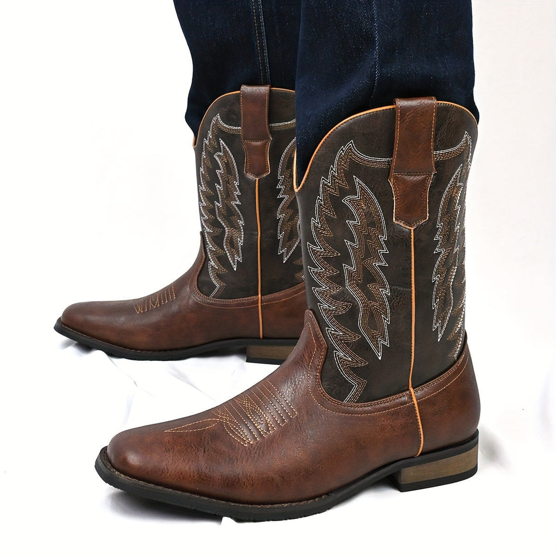 Rufus — Men’s Classic Stitched Mid-Calf Western Boots