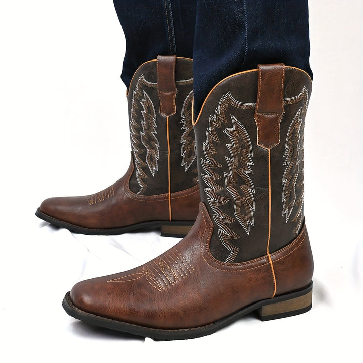 Rufus — Men’s Classic Stitched Mid-Calf Western Boots