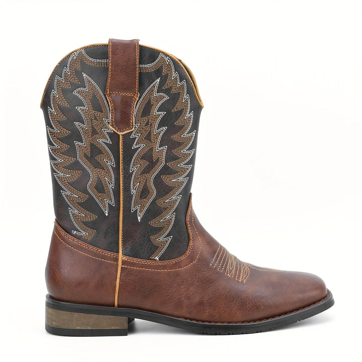 Rufus — Men’s Classic Stitched Mid-Calf Western Boots