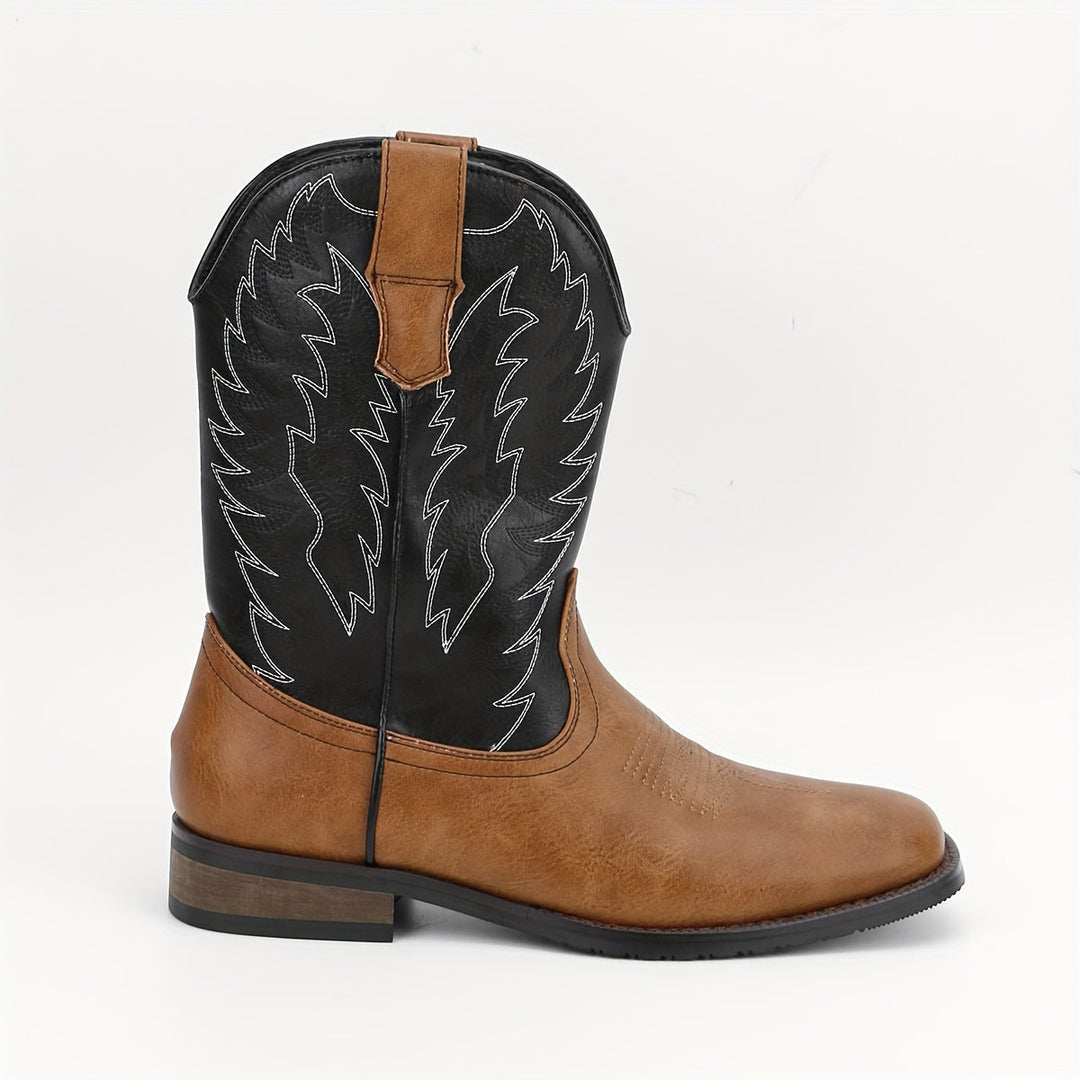 Rufus — Men’s Classic Stitched Mid-Calf Western Boots