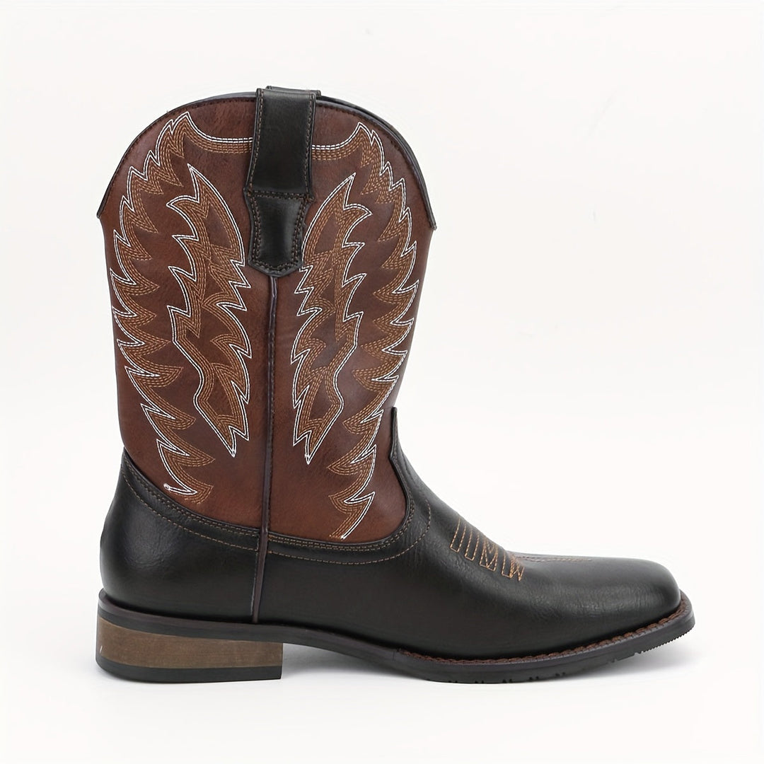 Rufus — Men’s Classic Stitched Mid-Calf Western Boots