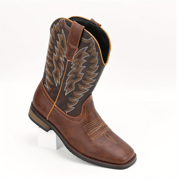 Rufus — Men’s Classic Stitched Mid-Calf Western Boots