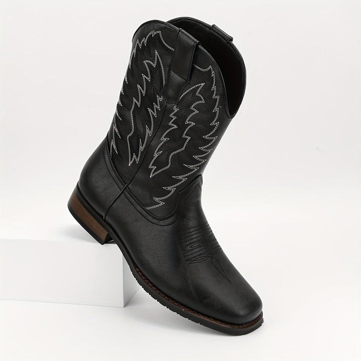 Rufus — Men’s Classic Stitched Mid-Calf Western Boots
