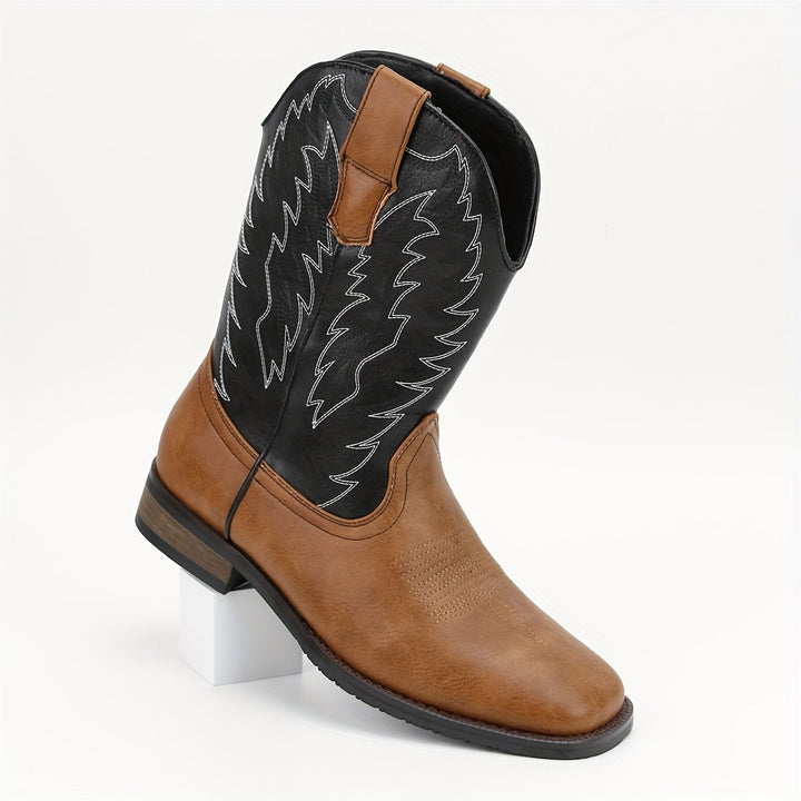 Rufus — Men’s Classic Stitched Mid-Calf Western Boots