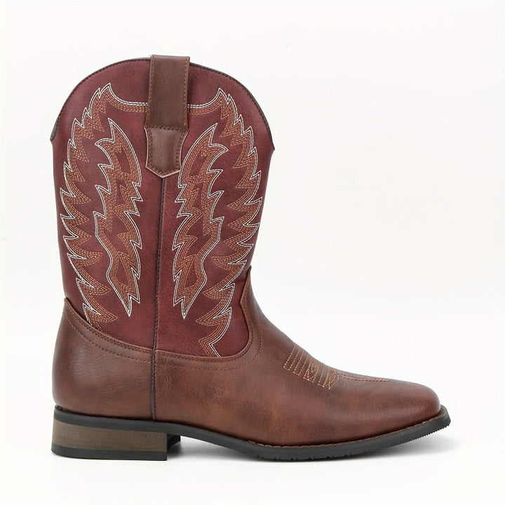 Rufus — Men’s Classic Stitched Mid-Calf Western Boots