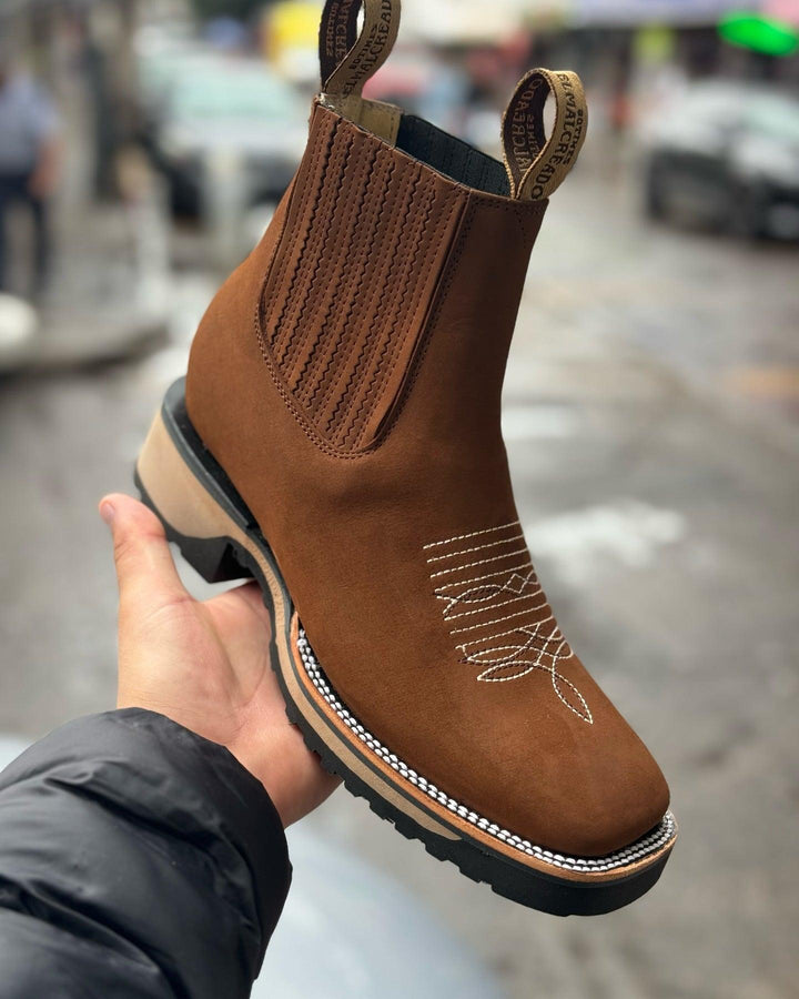 Ewan — Men’s Embroidered Western Ankle Boots