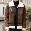 Wilder — Men’s Shearling-Lined Suede Bomber Jacket