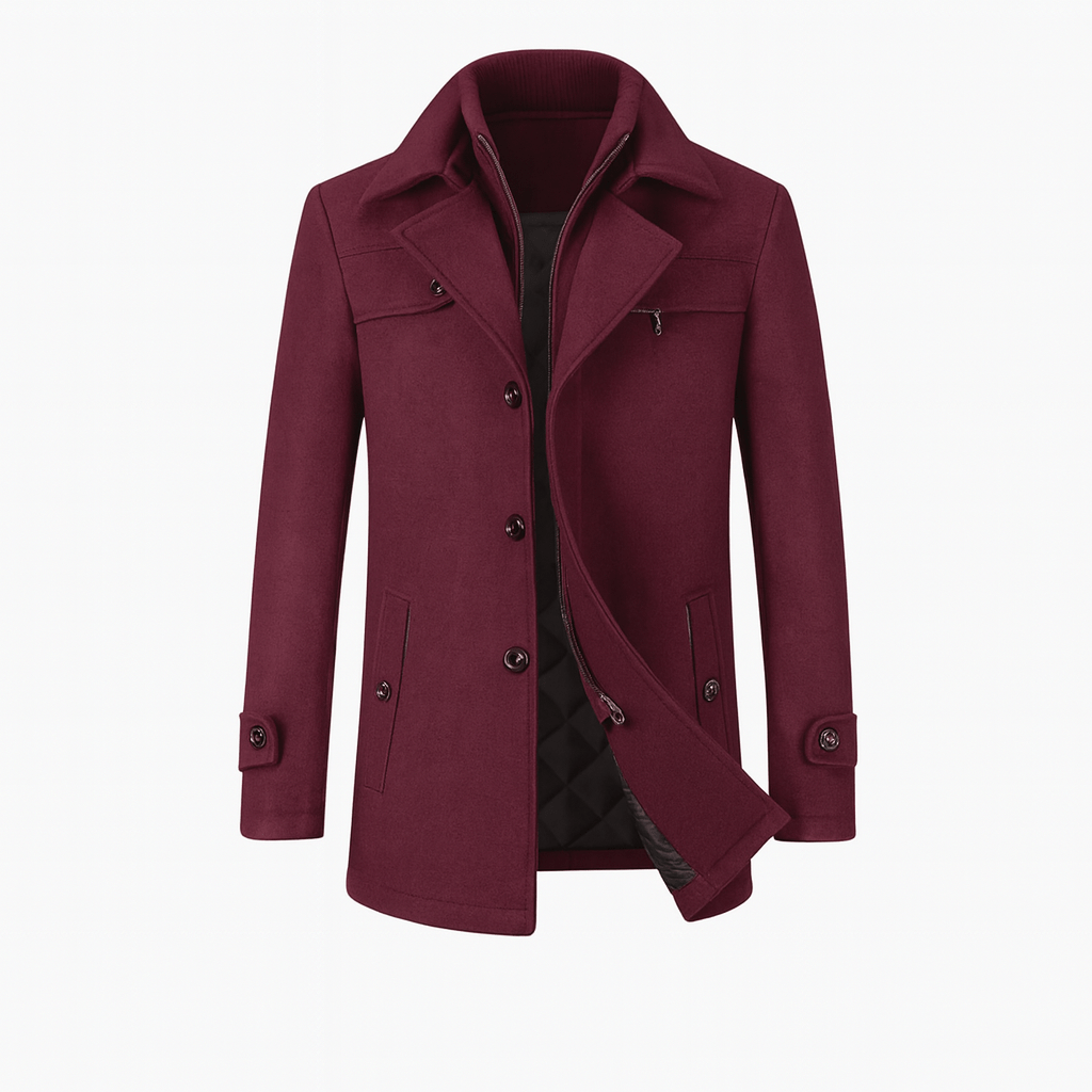 Stanton — Men’s Layered-Collar Slim Trench Coat
