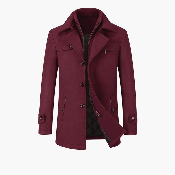 Stanton — Men’s Layered-Collar Slim Trench Coat