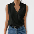 Nerissa — Draped V-Neck Top