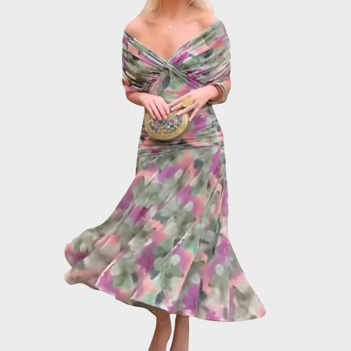 Seraphina — Off-Shoulder Ruched Evening Dress