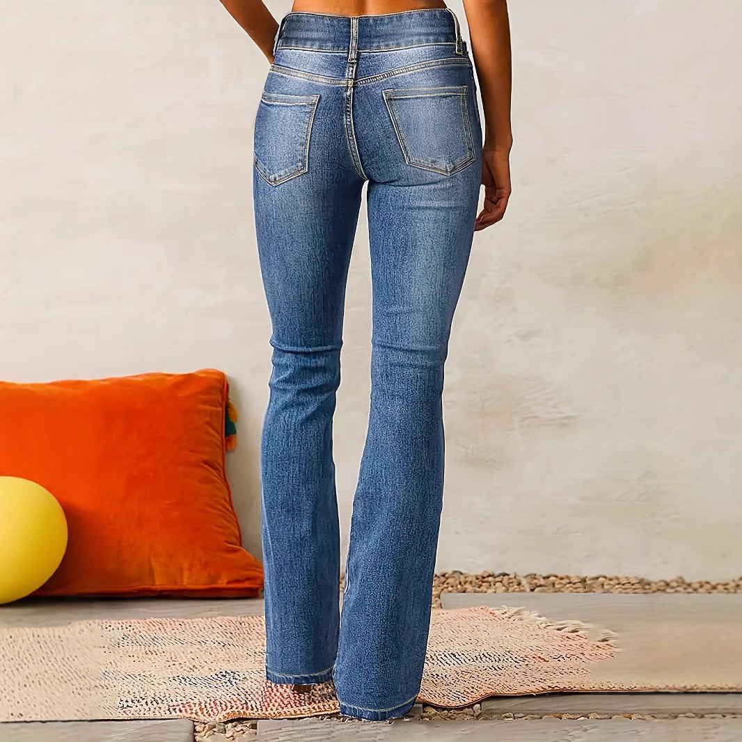 Della Belle — High-Waisted Bootcut Jeans