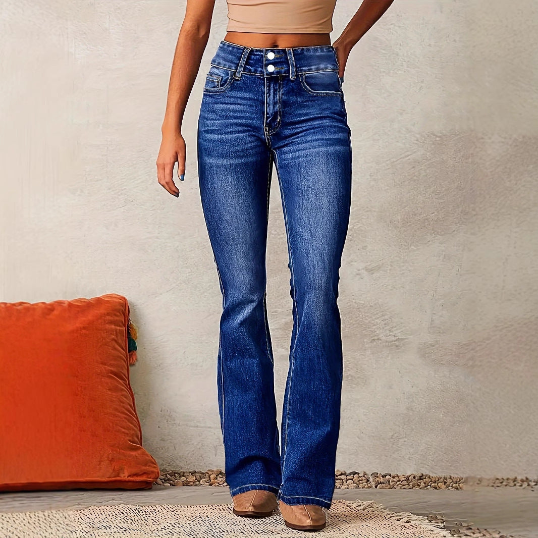 Della Belle — High-Waisted Bootcut Jeans