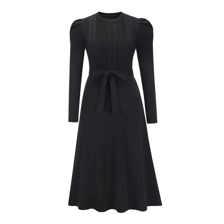 Johanna — Belted Knit Midi Dress