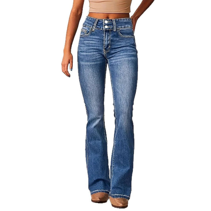 Della Belle — High-Waisted Bootcut Jeans
