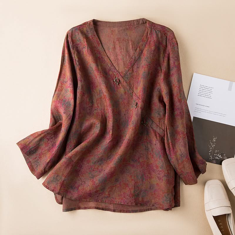 Edith — Botanical Linen Shirt