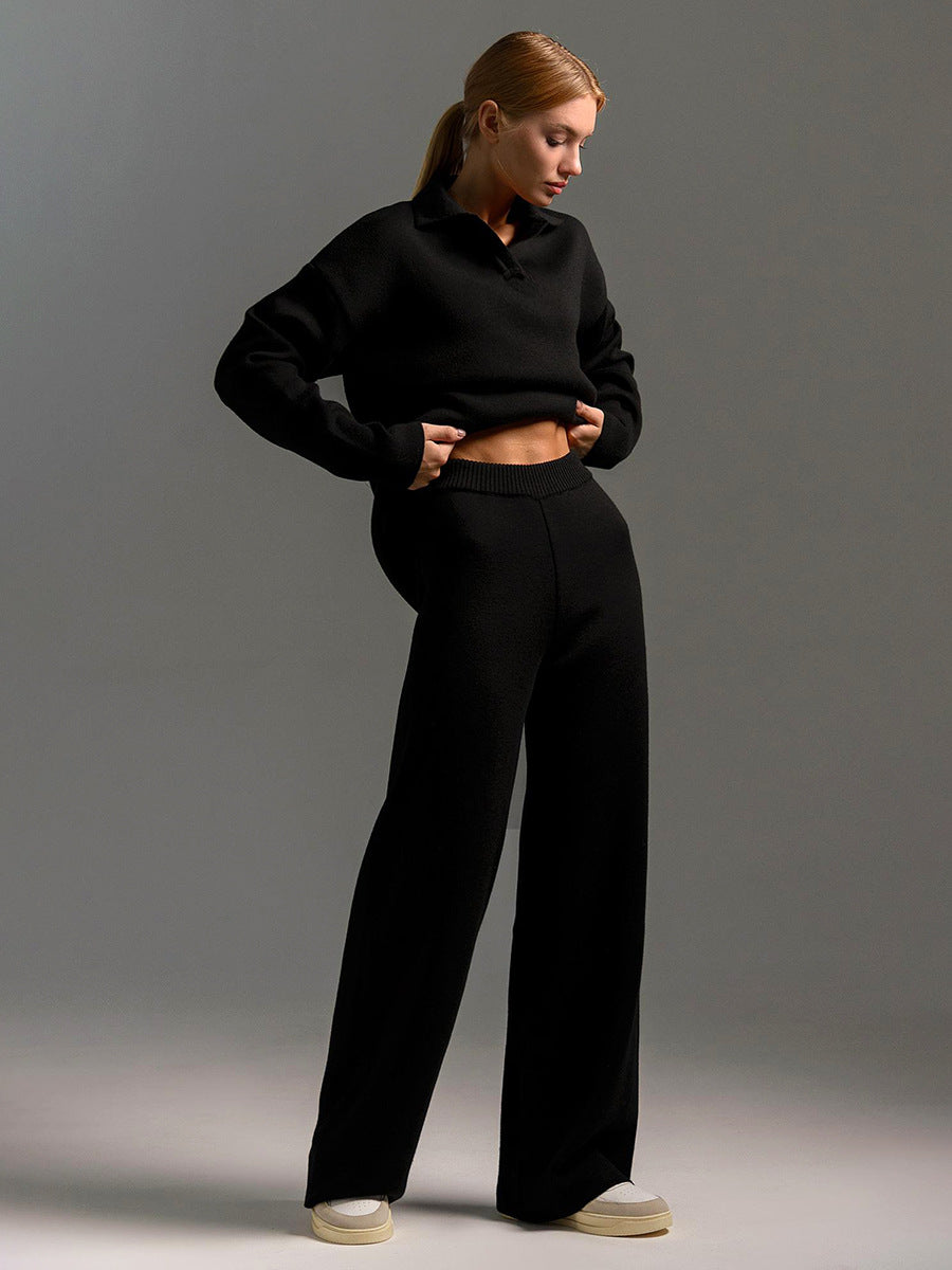 Beatrix — Collared Knit Lounge Set