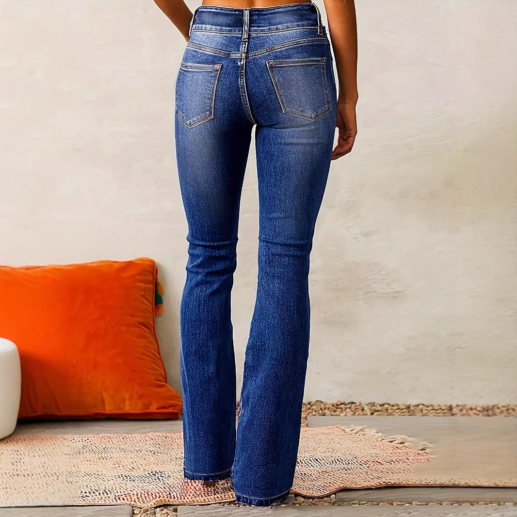 Della Belle — High-Waisted Bootcut Jeans