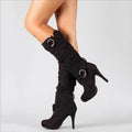 Elin — Women's Buckle Heeled Ankle Boots