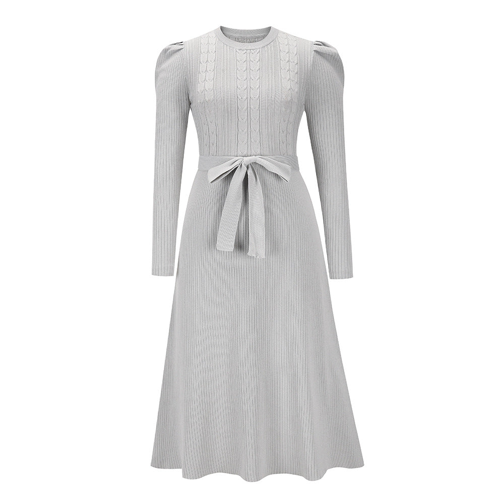Johanna — Belted Knit Midi Dress