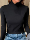 Victoria — Women's Slim-Fit Turtleneck Top