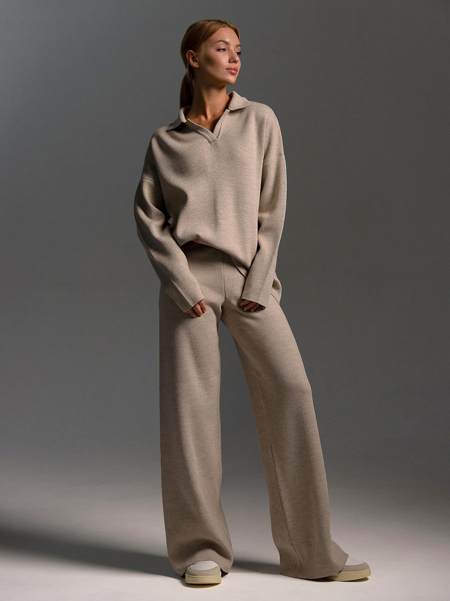 Beatrix — Collared Knit Lounge Set