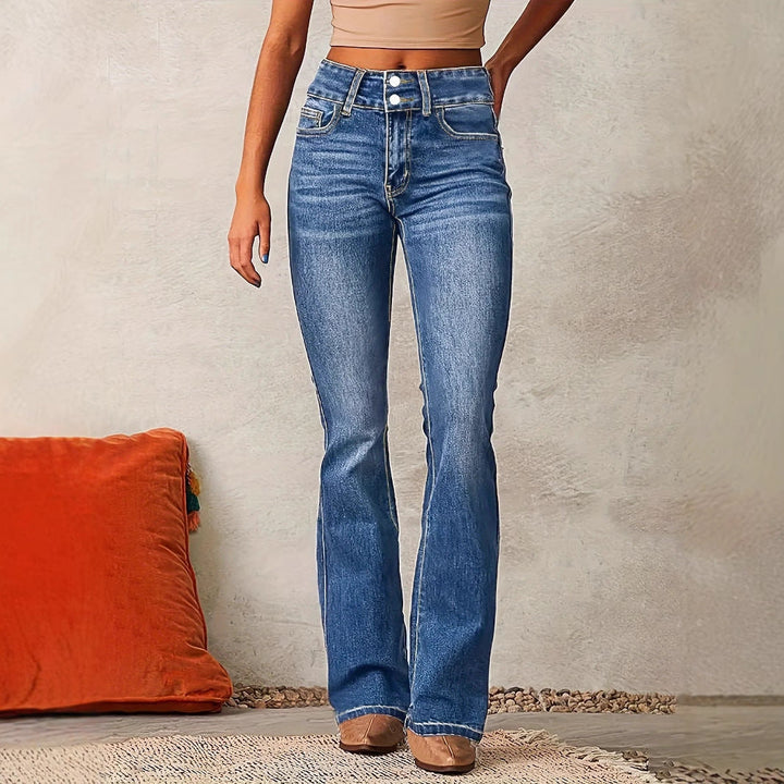 Della Belle — High-Waisted Bootcut Jeans