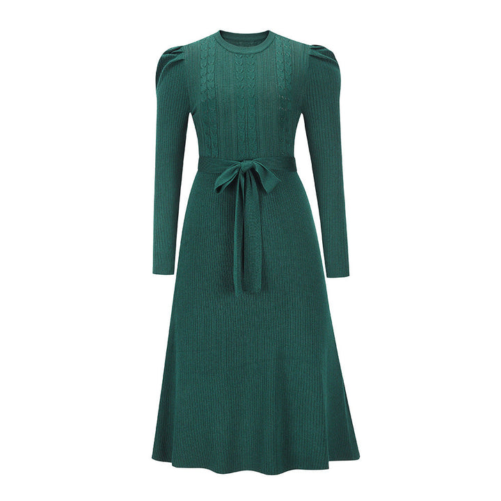Johanna — Belted Knit Midi Dress