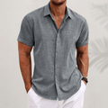 Gary — Cotton-Linen Short-Sleeve Shirt