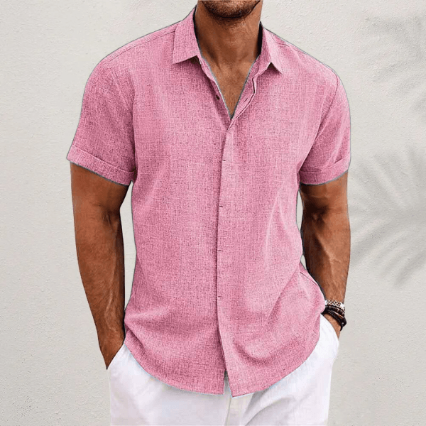 Gary — Cotton-Linen Short-Sleeve Shirt