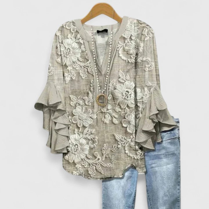 Elowen Rose — Lightweight Floral Print Blouse