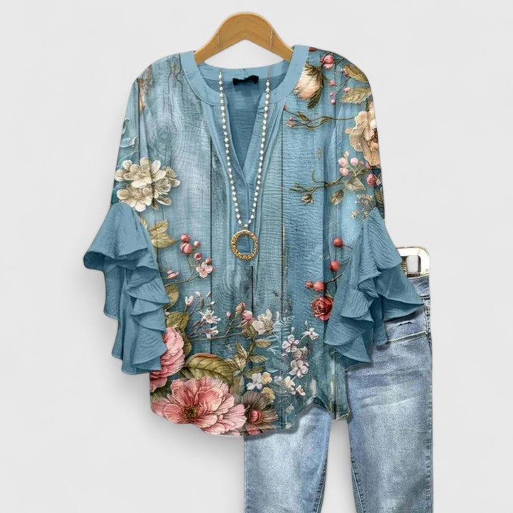 Elowen Rose — Lightweight Floral Print Blouse