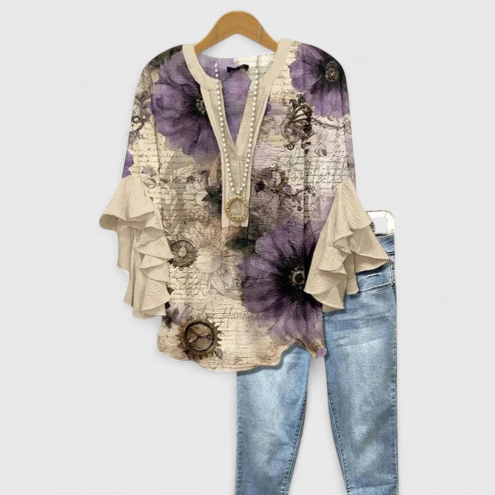 Elowen Rose — Lightweight Floral Print Blouse