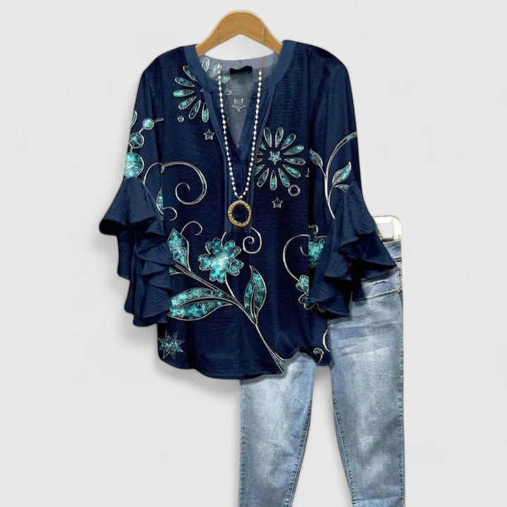 Elowen Rose — Lightweight Floral Print Blouse