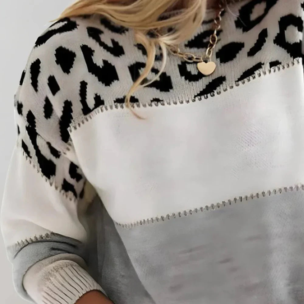 Rhiannon — Leopard Print Relaxed Sweater